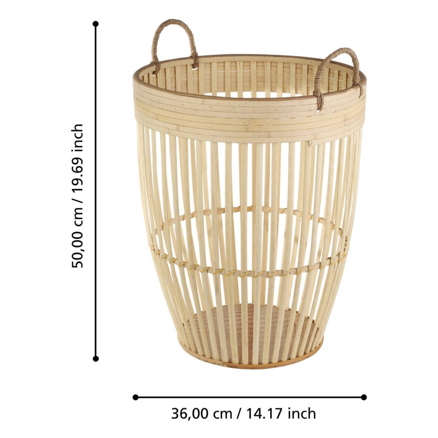 Eglo - Panier décoratif 50x36 cm bambou
