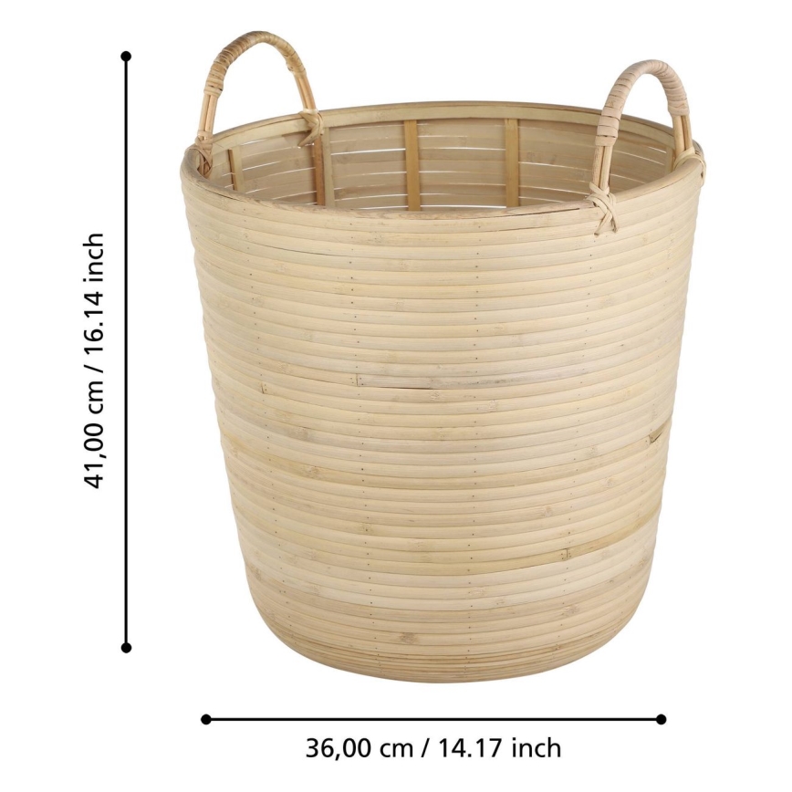 Eglo - Panier décoratif 41x36 cm rotin
