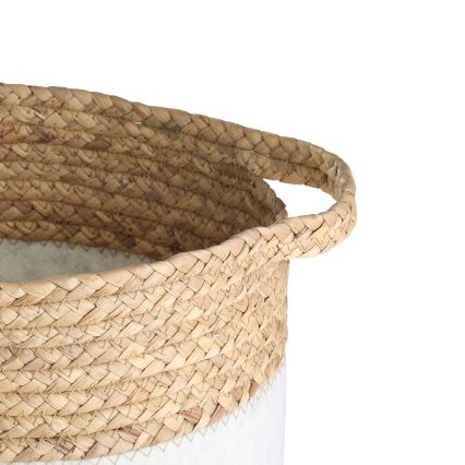 Eglo 426584 - Lot de 2 paniers décoratifs NANAE 30 x 31 cm blanc/beige