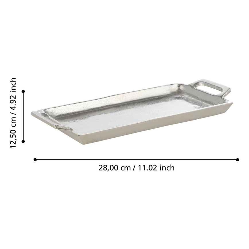 Eglo - Plateau décoratif 12,5x28,5 cm chrome