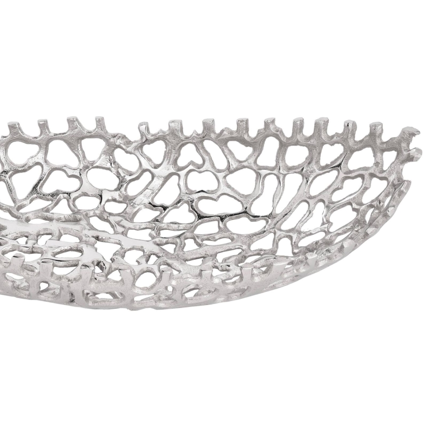 Eglo - LOT 2x Plateau décoratif 44/61 cm argent
