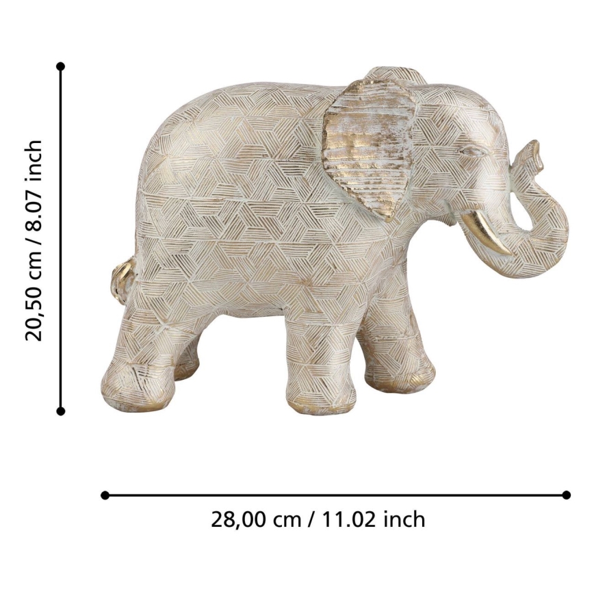 Eglo - Décoration 20,5x28 cm éléphant/résine