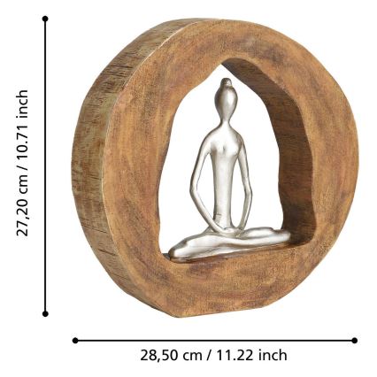 Eglo - Décoration 27,2x28,5 cm bois/résine