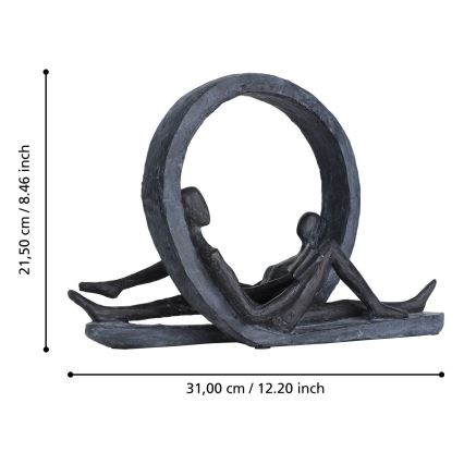 Eglo - Décoration en métal 21,5x31 cm résine