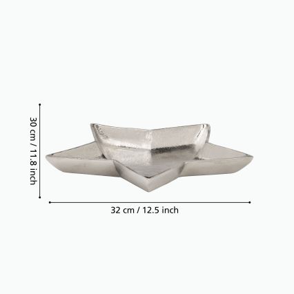 Eglo 427425 - Plateau décoratif AMBOLOSY 30x32 cm argenté