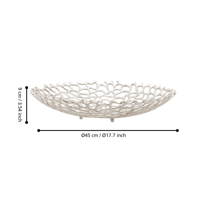 Eglo 427488 - Coupe décorative KIMITSU Ø 45 cm, finition argentée