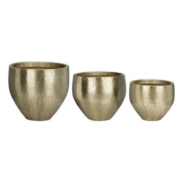 Eglo 428094 - Lot de 3 vases métalliques OKAYAMA 92x86 cm, dorés