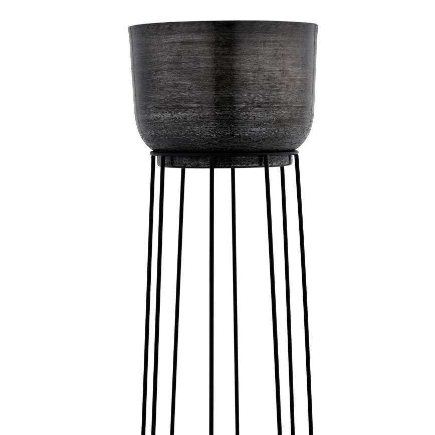 Eglo - LOT 3x Pot de fleurs en métal noir