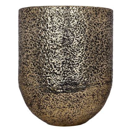 Eglo - Lot de 3 pots à fleurs en métal 50 x 42 cm dorés