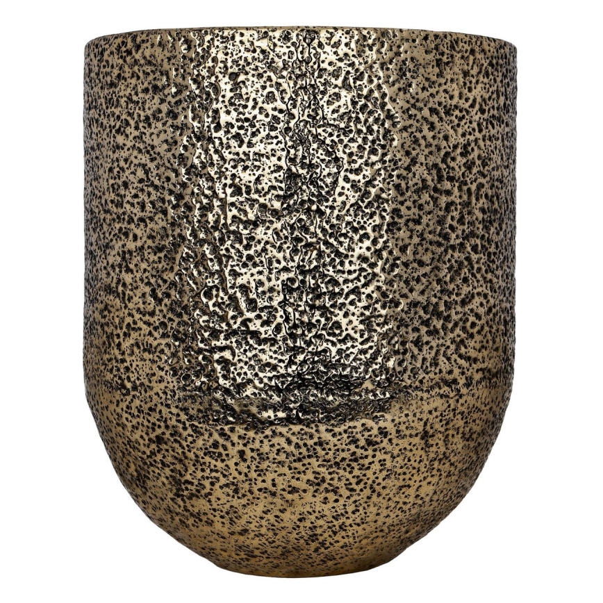 Eglo - Lot de 3 pots à fleurs en métal 50 x 42 cm dorés