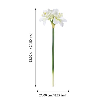 Eglo - Fleur artificielle 63 cm blanc