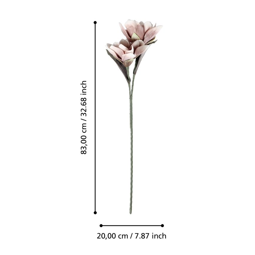 Eglo - Fleur artificielle 83 cm rose