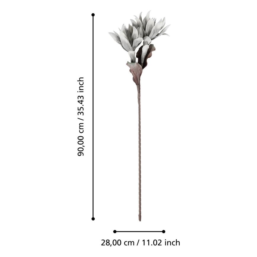 Eglo - Fleur artificielle 90 cm gris