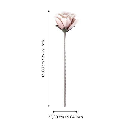 Eglo - Fleur artificielle 65 cm rose
