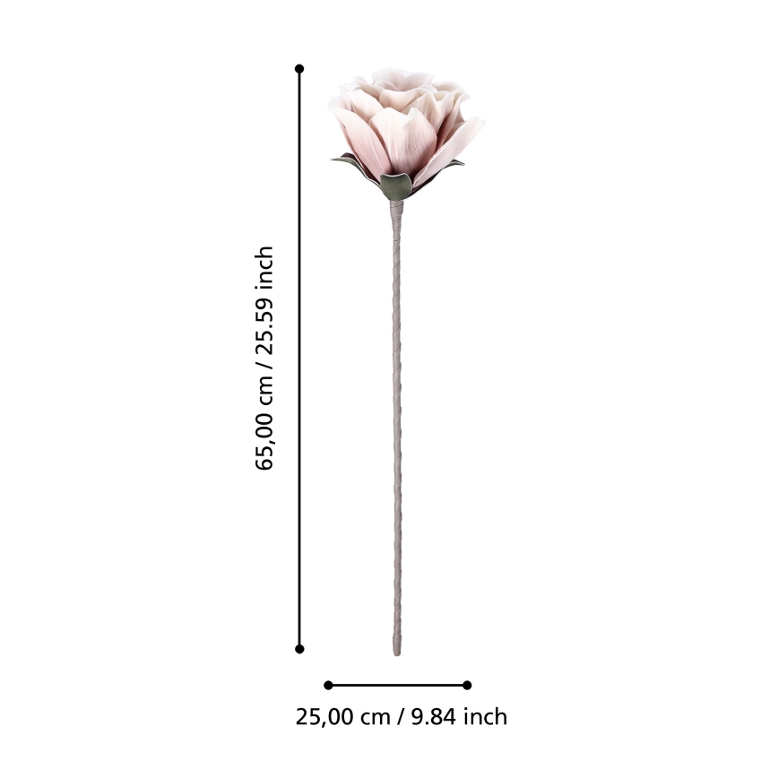 Eglo - Fleur artificielle 65 cm rose