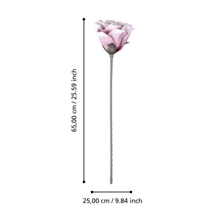 Eglo - Fleur artificielle 65 cm rose