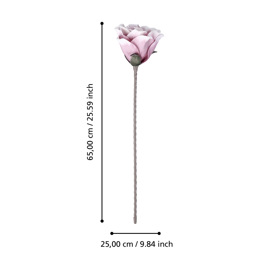 Eglo - Fleur artificielle 65 cm rose
