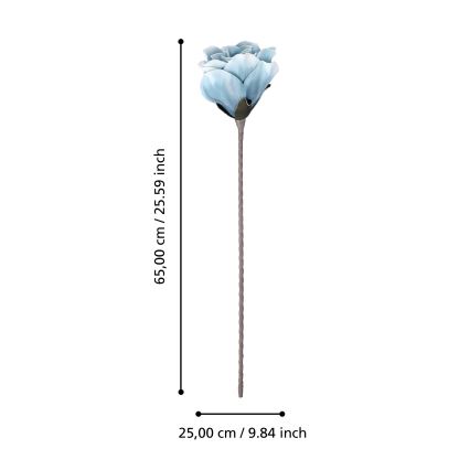 Eglo - Fleur artificielle 65 cm bleu