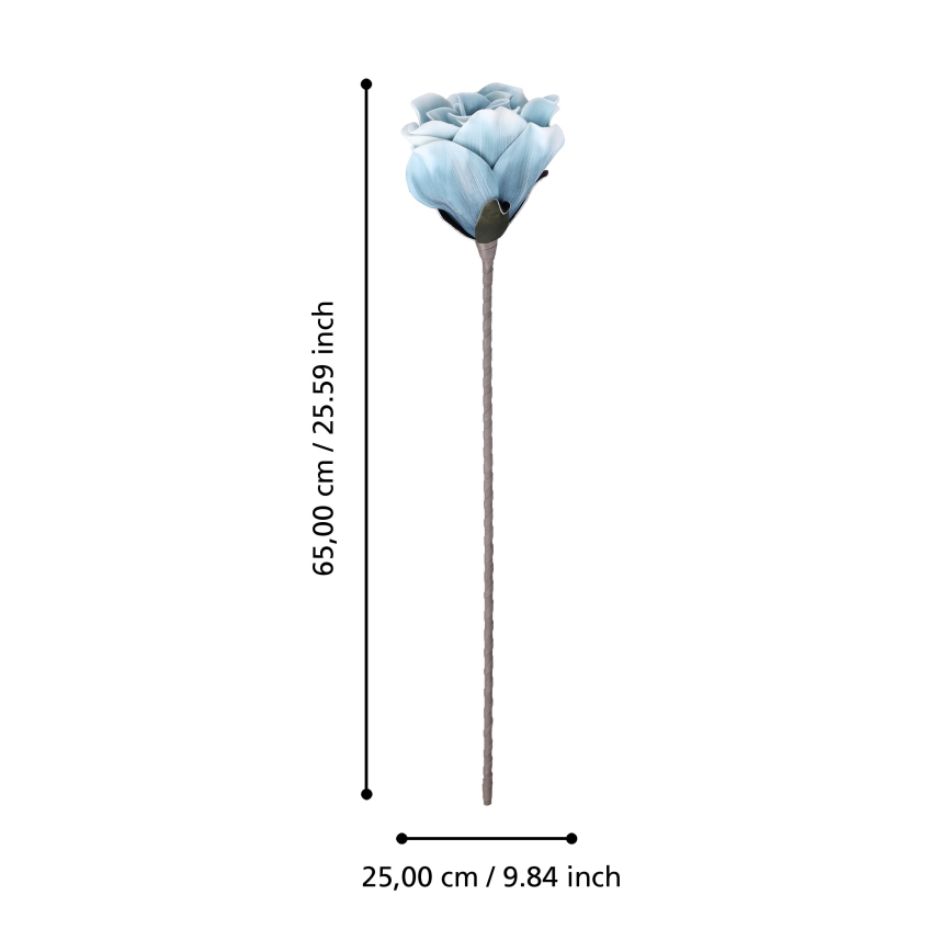 Eglo - Fleur artificielle 65 cm bleu