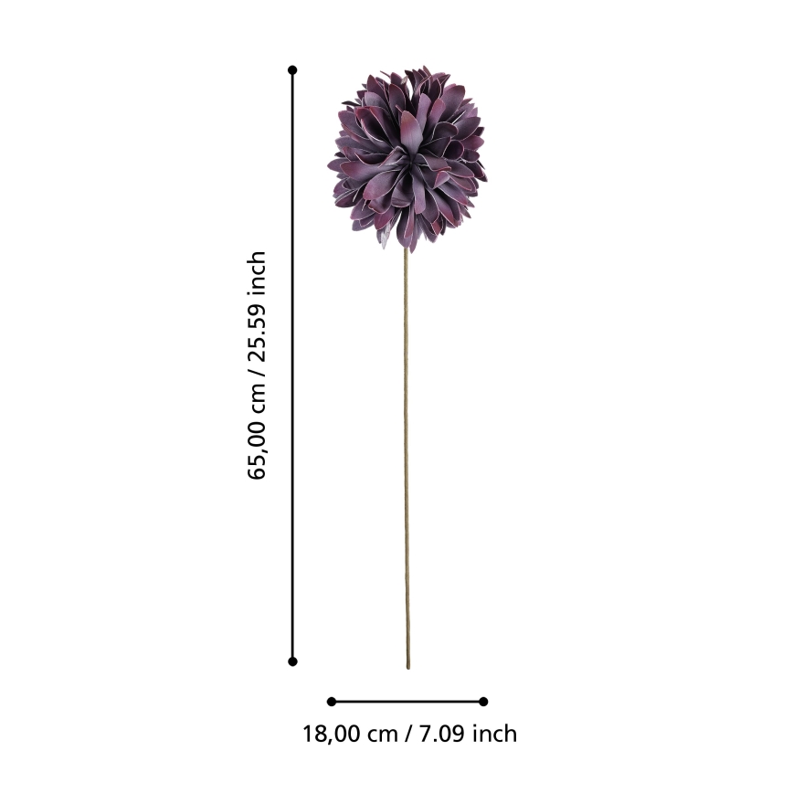Eglo - Fleur artificielle 65 cm violet