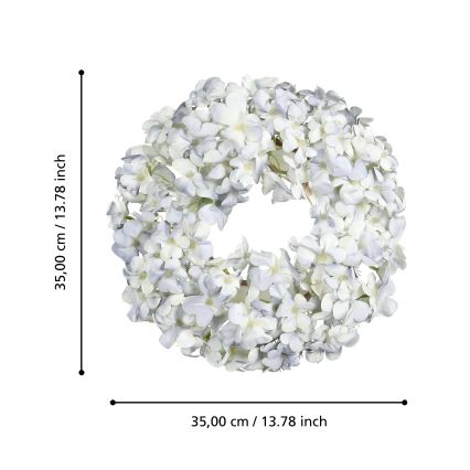 Eglo - Couronne de fleurs artificielles d. 35 cm bleu