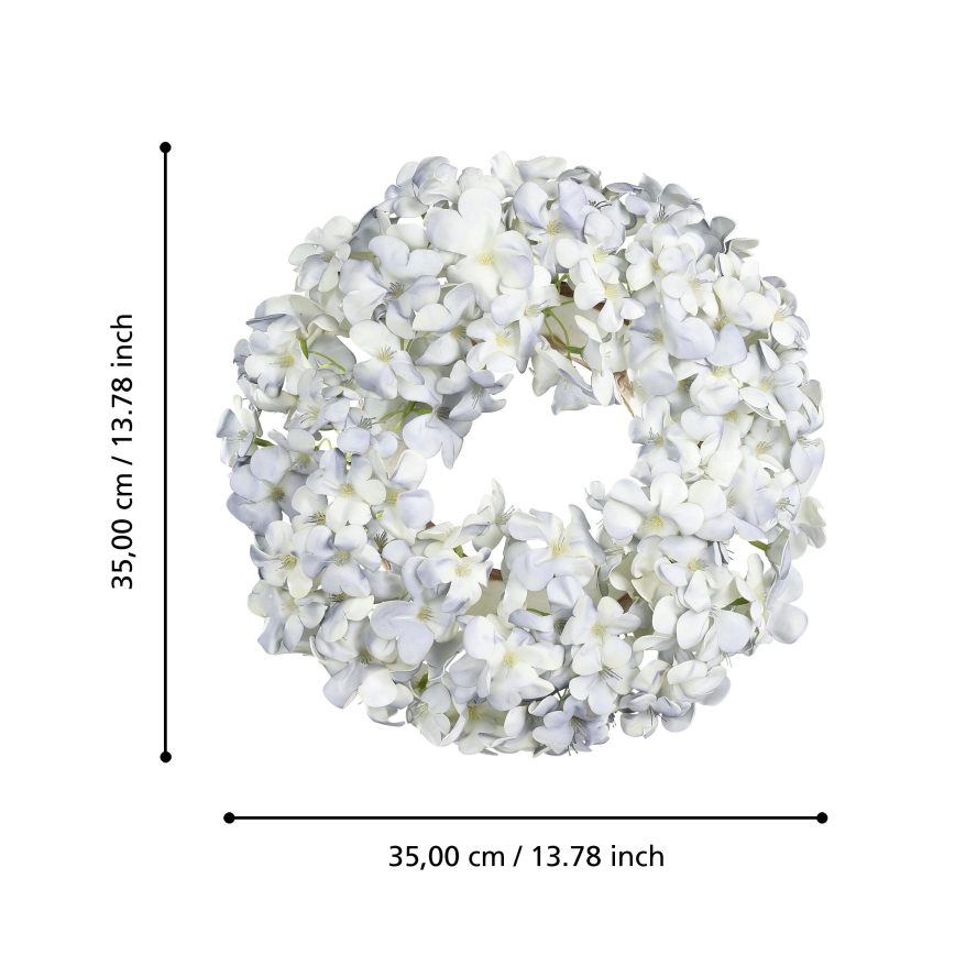 Eglo - Couronne de fleurs artificielles d. 35 cm bleu