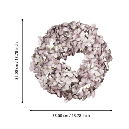 Eglo - Couronne de fleurs artificielles d. 35 cm violet