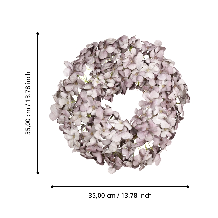 Eglo - Couronne de fleurs artificielles d. 35 cm violet