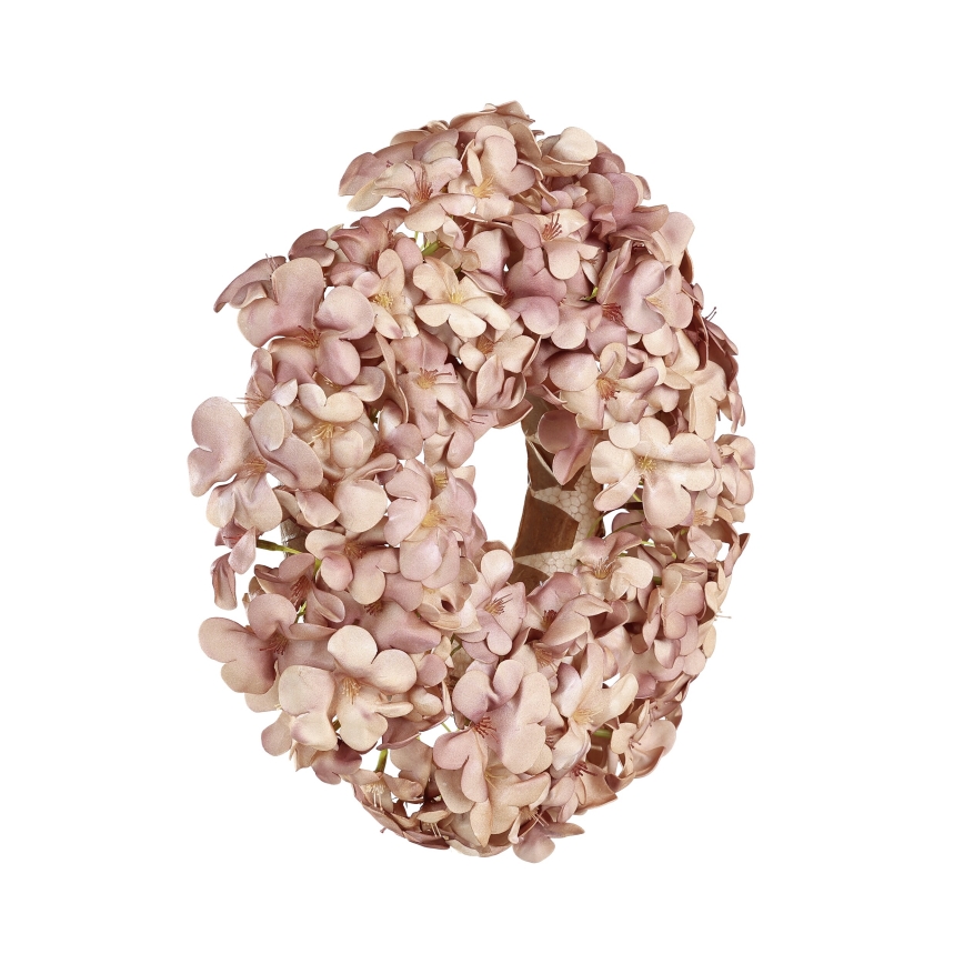 Eglo - Couronne de fleurs artificielles d. 35 cm rose