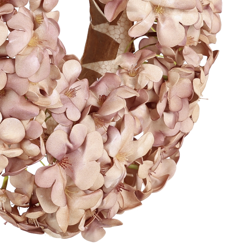 Eglo - Couronne de fleurs artificielles d. 35 cm rose