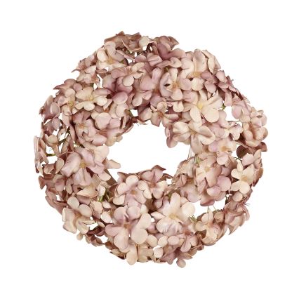 Eglo - Couronne de fleurs artificielles d. 35 cm rose