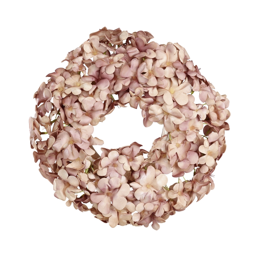 Eglo - Couronne de fleurs artificielles d. 35 cm rose