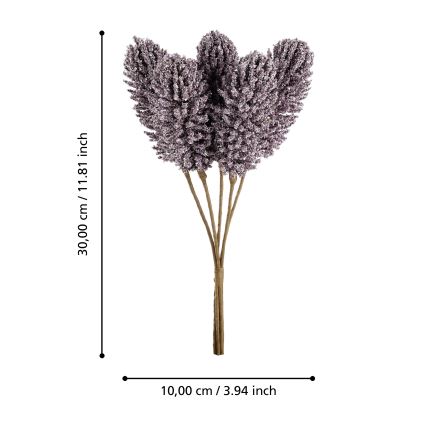 Eglo - Fleur artificielle 30 cm violet