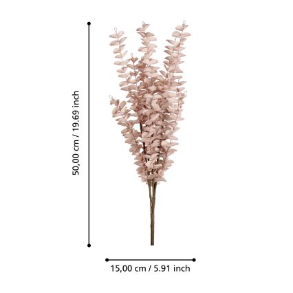 Eglo - Fleur artificielle 50 cm rose