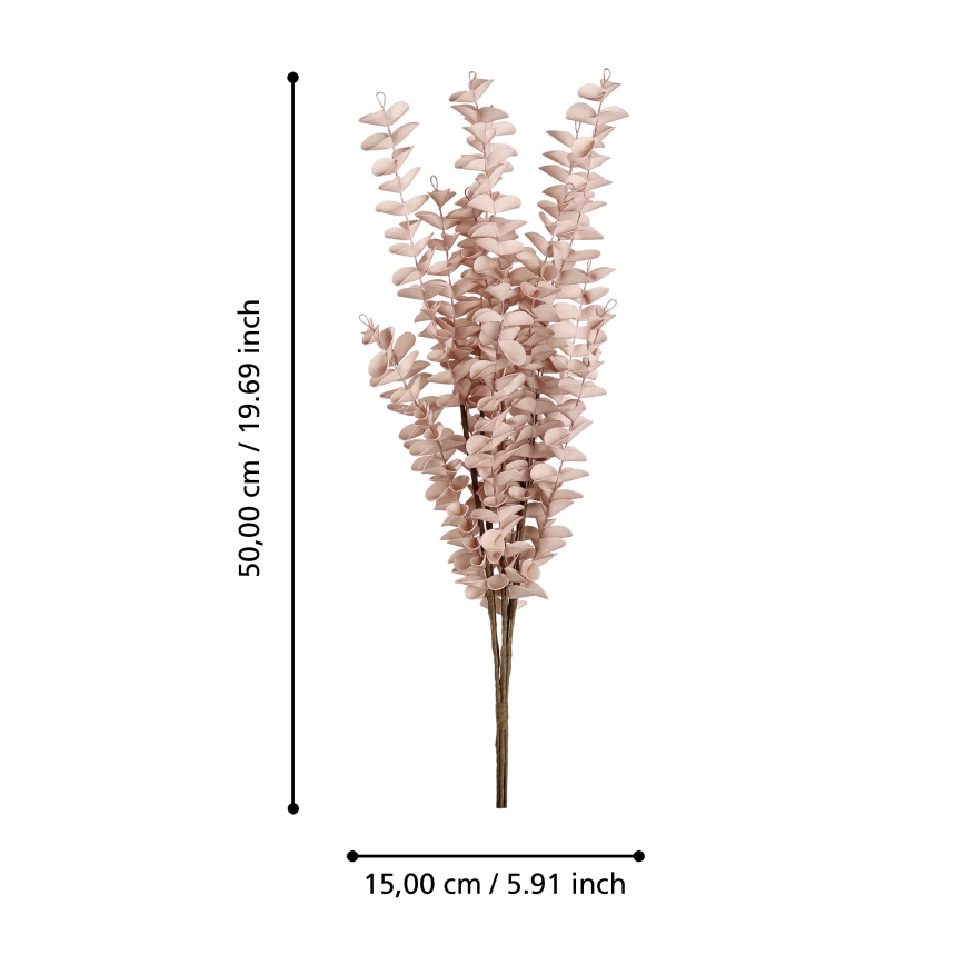 Eglo - Fleur artificielle 50 cm rose