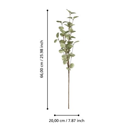 Eglo - Fleur artificielle 66 cm vert