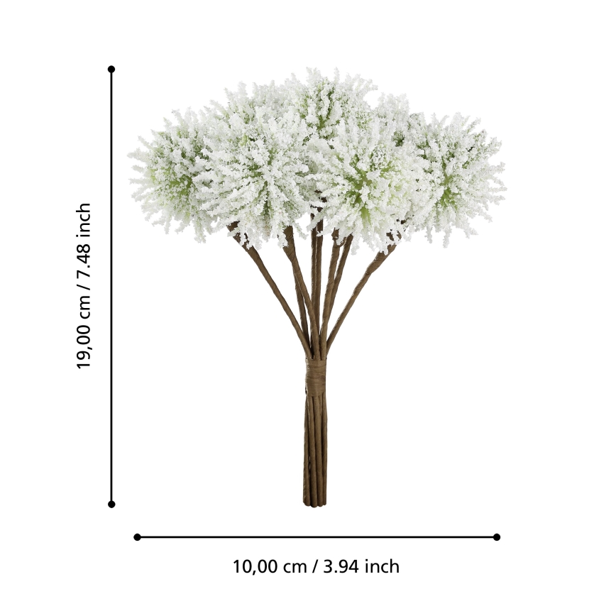 Eglo - Fleur artificielle 19 cm blanc