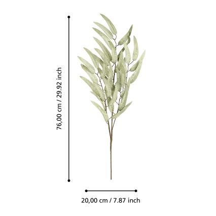 Eglo - Fleur artificielle 76 cm vert