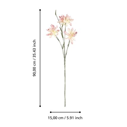 Eglo - Fleur artificielle 90 cm rose