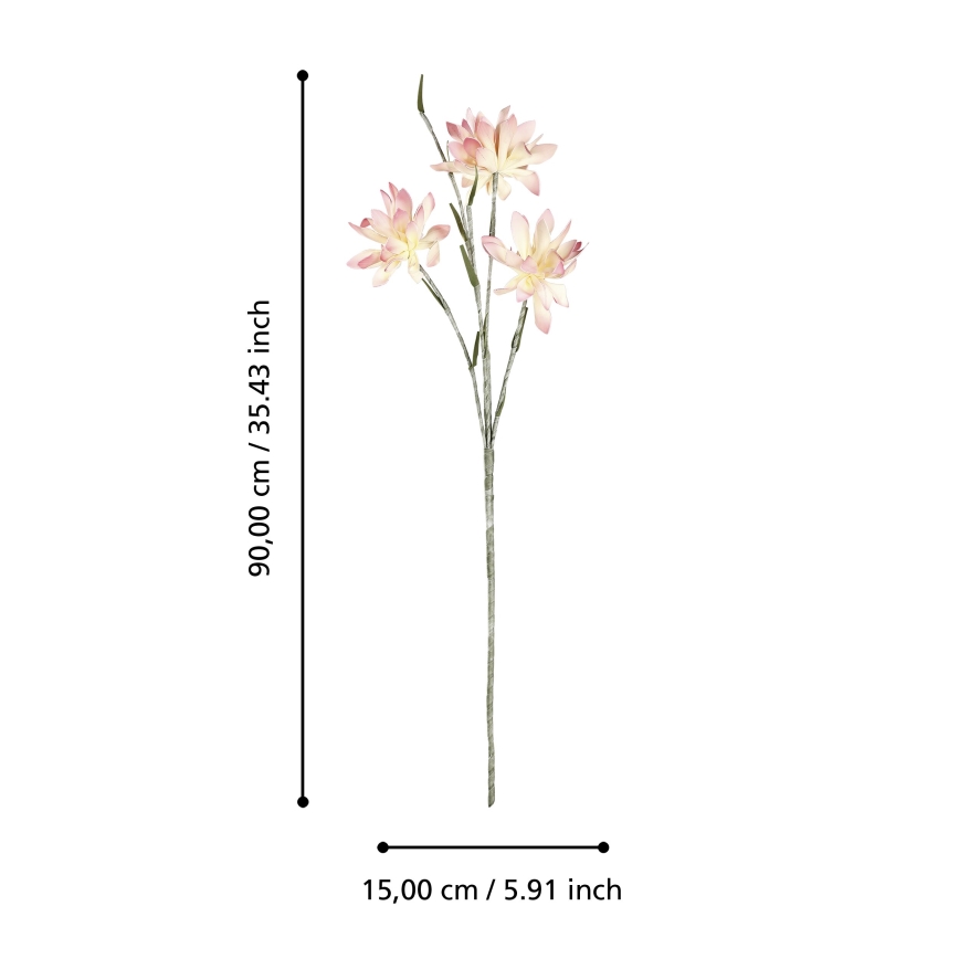 Eglo - Fleur artificielle 90 cm rose