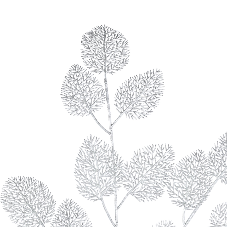 Eglo - Fleur artificielle 87,5 cm argent
