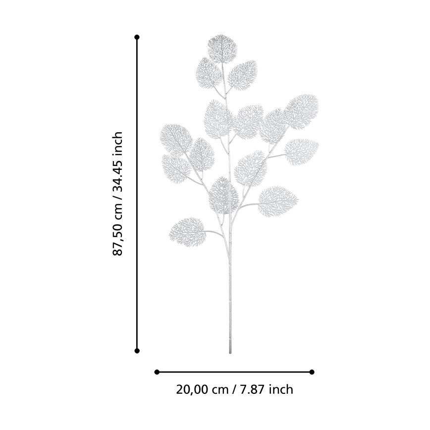 Eglo - Fleur artificielle 87,5 cm argent