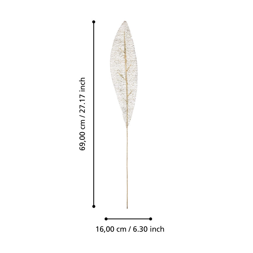 Eglo - Fleur artificielle 69 cm argent