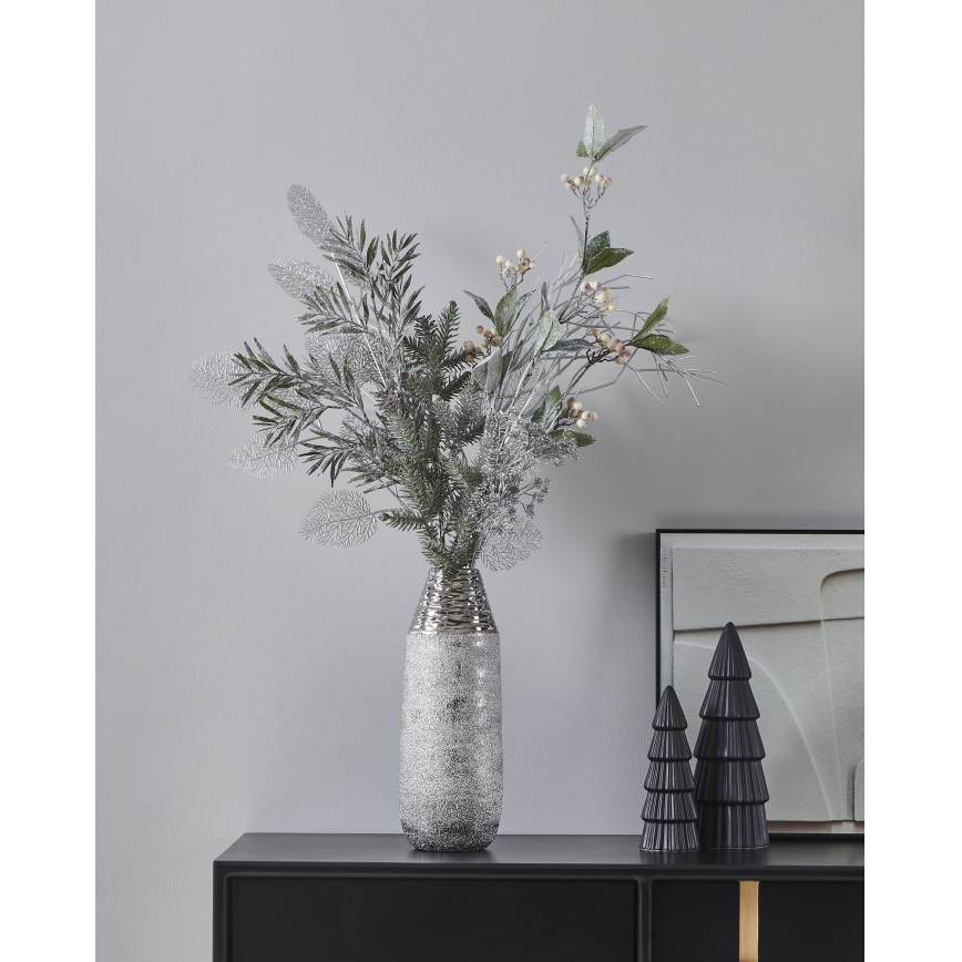 Eglo - Fleur artificielle 53 cm argent