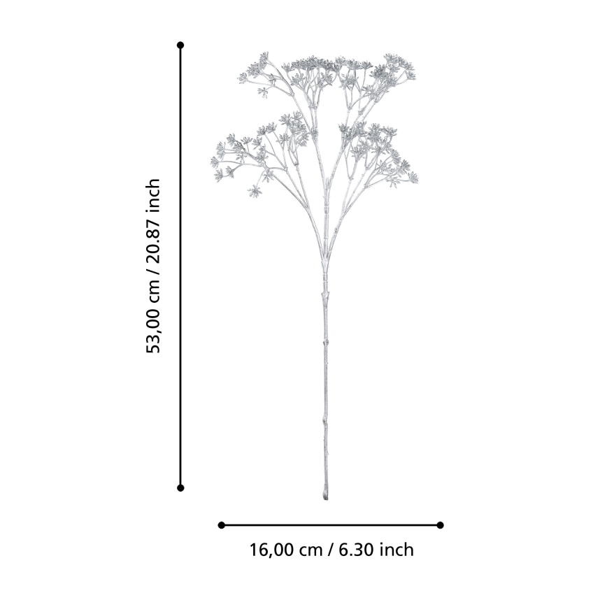 Eglo - Fleur artificielle 53 cm argent
