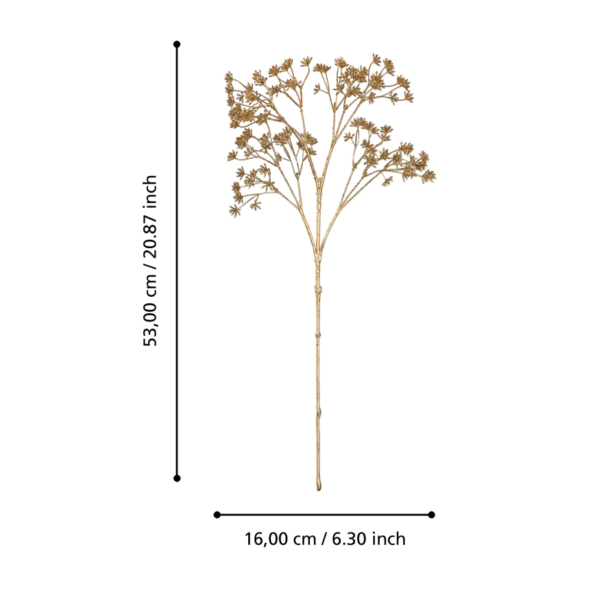 Eglo - Fleur artificielle 53 cm doré