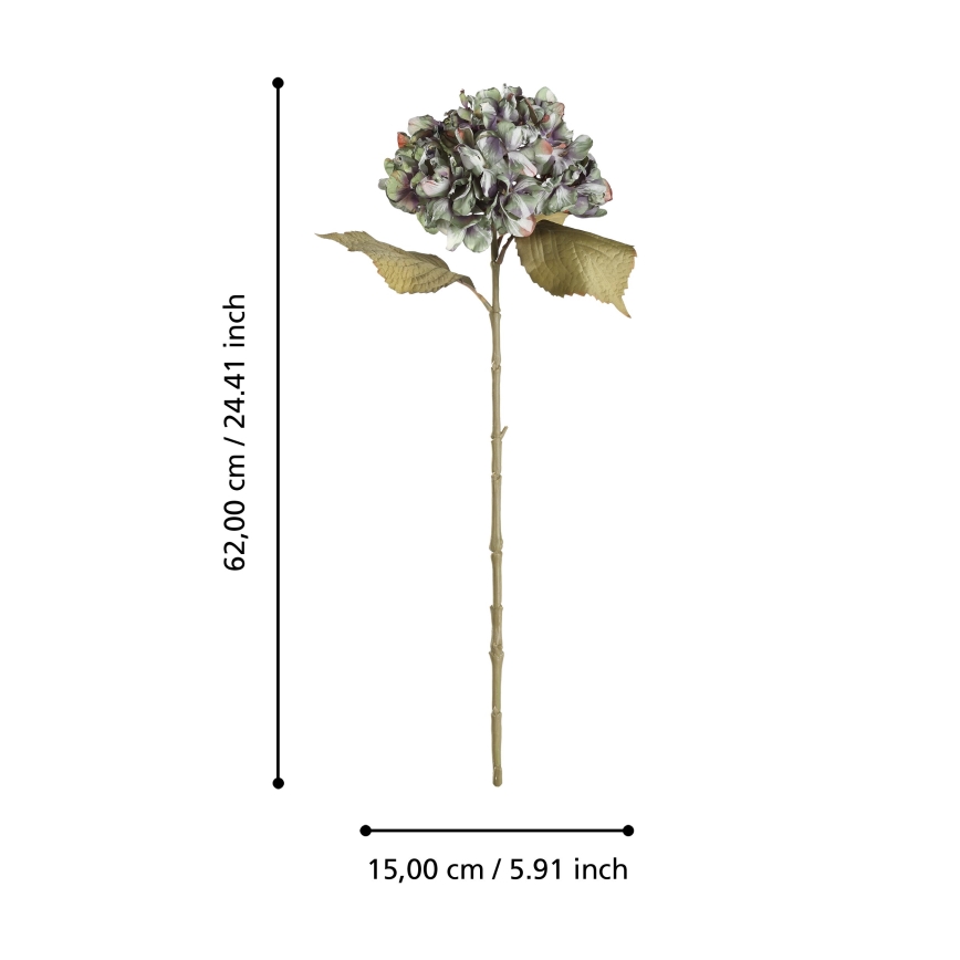 Eglo - Fleur artificielle 62 cm vert