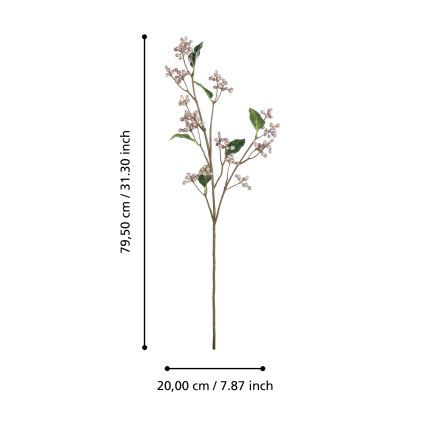 Eglo - Fleur artificielle 79,5 cm rose