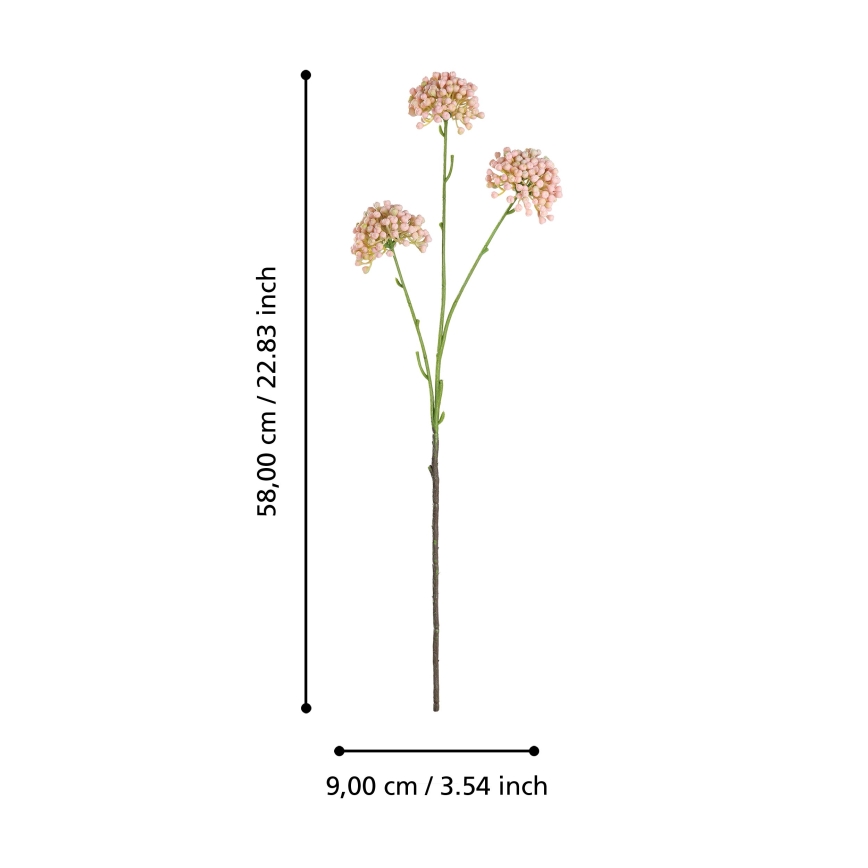 Eglo - Fleur artificielle 58 cm rose