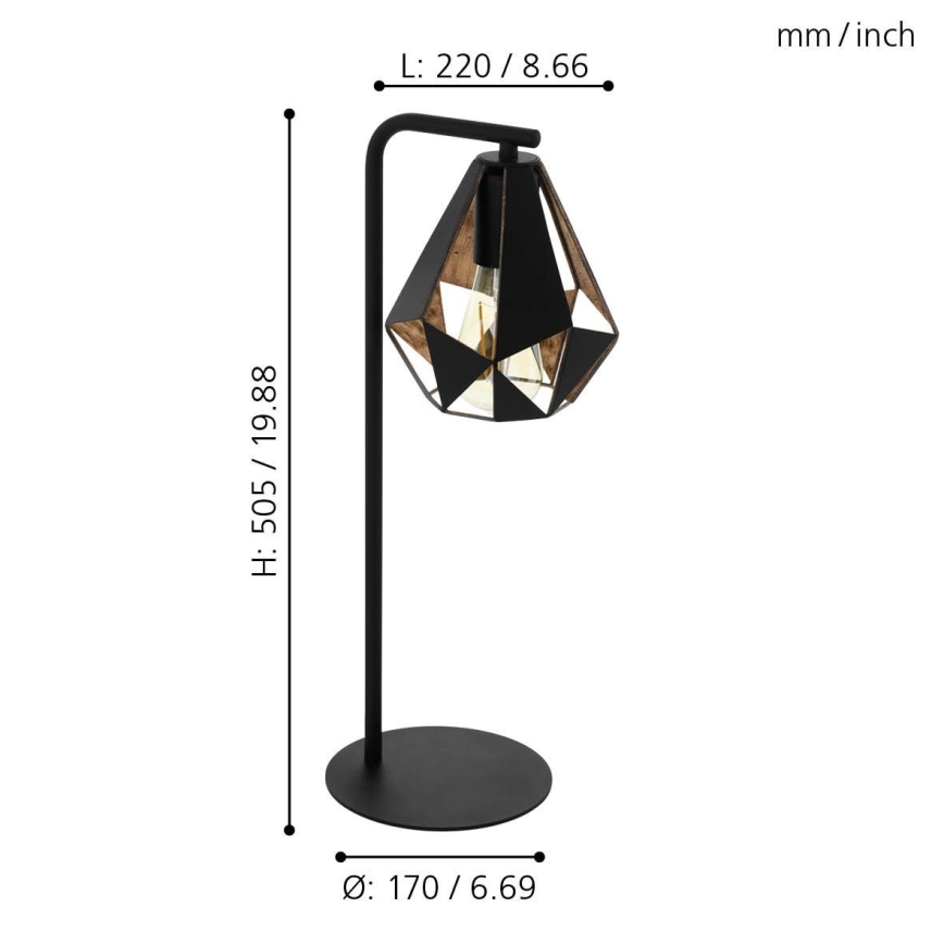 Eglo - Lampe de table 1xE27/60W/230V